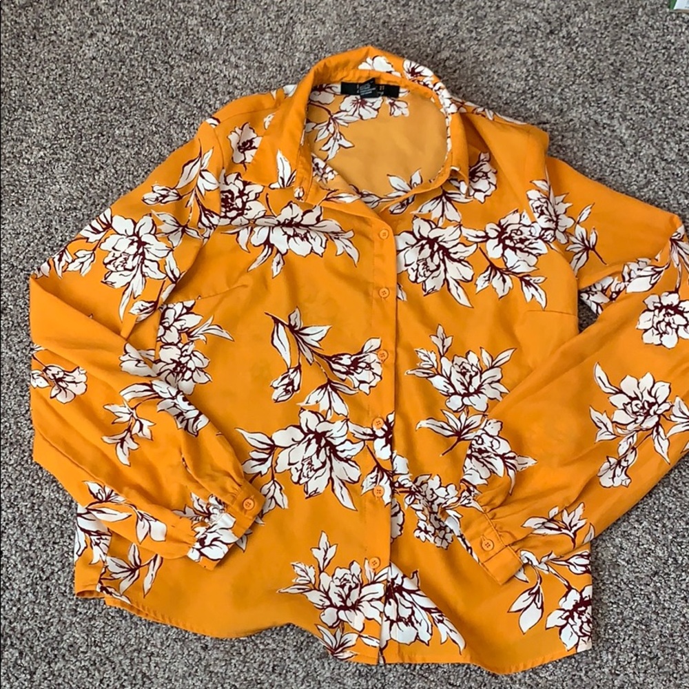Forever 21 Button Down Blouse